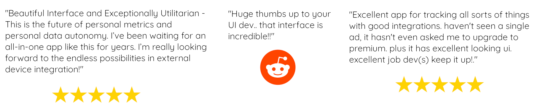 positive customer review examples for wellness app